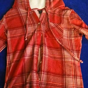 Rue 21 hooded flannel shirt